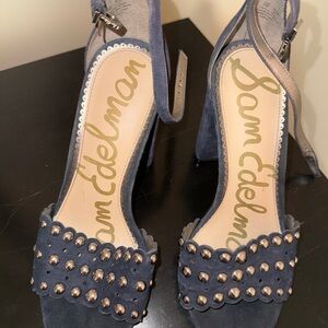 Sam Edelman Navy Studded Heels